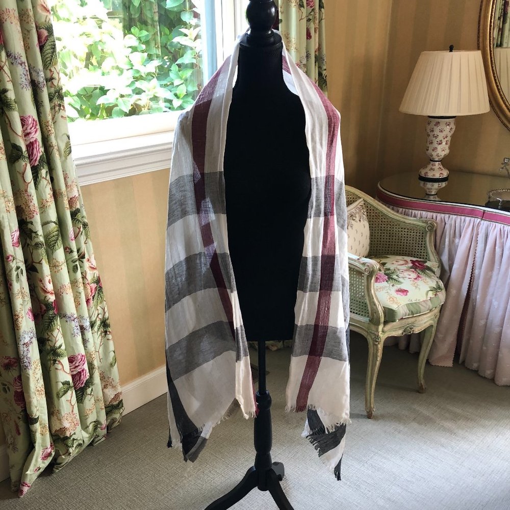Burberry Giant Check Gauze Scarf